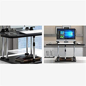 None Ergonomic Standing Desk Converter, Lifting Board Workstation Office Table Stand - Black