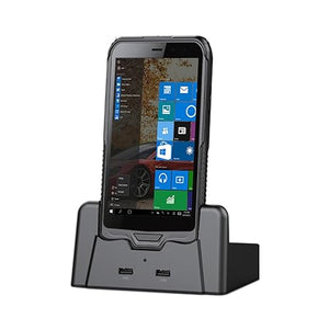 RUGPDA Rugged Handheld Terminal 6-inch Windows10 IOT 4GB+128GB with 1D/2D Scanner and Docking Station