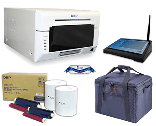 DNP DS620A Dye Sub Professional Photo Printer, - Bundle With DNP 4x6" Dye Sub Media, WPS Pro Wireless Printer Server, Padded Printer Carrying Case
