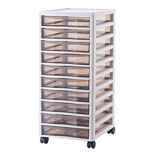 WAHHWF Office Craft Organizers and Storage Cart on Wheels - Plastic Drawers Rolling Storage Cart