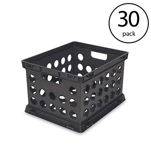 Sterilite Plastic Heavy Duty File Crate Stacking Storage Container (30 Pack)