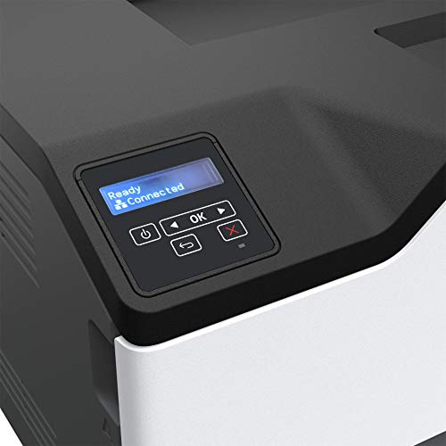 Lexmark C3326dw Color Laser Printer with Wireless Capabilities, Standard Two-Sided Printing, Two Line LCD Screen with Full-Spectrum Security and Prints Up to 26 ppm (40N9010), White/Gray