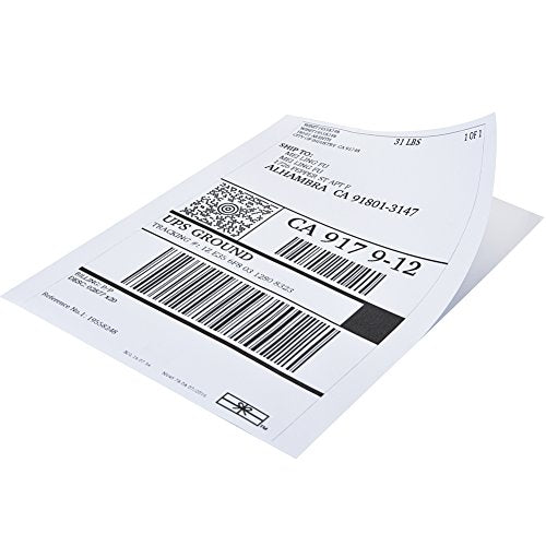 9527 Product Full Sheet Shipping Labels, 8-1/2" x 11" Blank White Sticker Paper, Self Adhesive Address Labels for Laser/Inkjet Printers, 5000 Labels