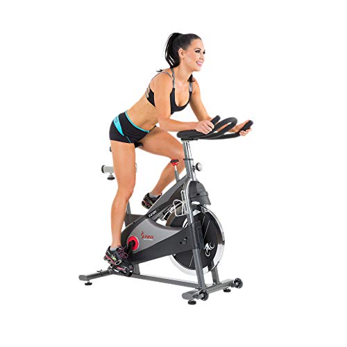 Sunny Health & Fitness SF-B1509C Chain Drive Premium Indoor Cycling Exercise Bike, Gray