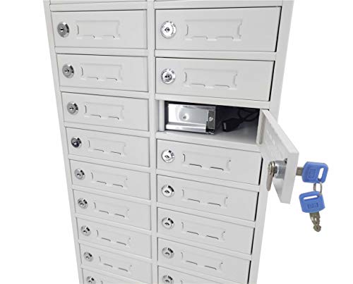 FixtureDisplays® 30-Slot Cellphone Charging Station USB Locker Cabinet
