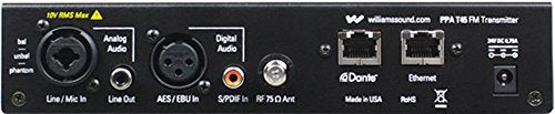 Williams Sound PPA T45 NET D Personal PA FM Base Station Transmitter with Network Control and Dante Input, DSP Audio Processing, 1000' Operating Range, Microprocessor Controlled