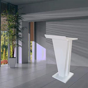 JOuan Acrylic Church Lectern Podium Stand - Portable 10mm Frosted Vertical Design