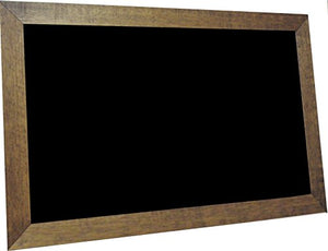 billyBoards 36X72 chalkboard. Vintage walnut frame finish. Restaurant menu style. No chalk tray. Black porcelain writing panel. 2.5" wood frame.