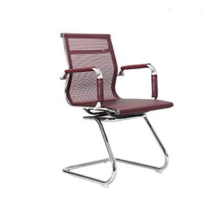 Generic Mesh Office Conference Swivel Chair - Wine Red, Mid Back