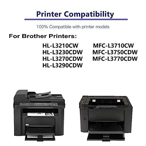 5-Pack (2BK+C+Y+M) Compatible High Yield TN223 (TN-223BK+ TN-223C+ TN-223Y+ TN-223M) Laser Printer Toner Cartridge Used for Brother MFC-L3750CDW MFC-L3770CDW Printer (with Chip)