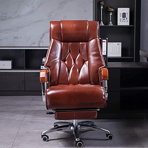 SyLaBy Ergonomic Executive Office Chair with Footrest - Microfiber Leather Swivel Desk Recline - Extra Padded Computer Chair
