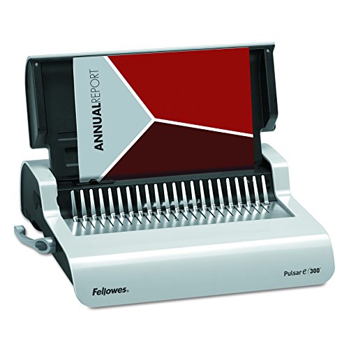 Fellowes 5216701 Pulsar Electric Comb Binding System, 300 Sheets, 17 x 15 3/8 x 5 1/8, White