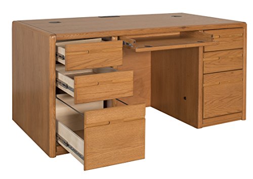 Martin Furniture 006701/X Contemporary 60" Double Pedestal Desk