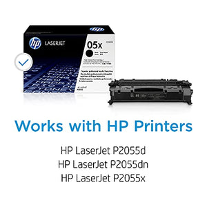 HP 05X | CE505X | Toner-Cartridge | Black | Works with HP LaserJet P2055 series | High Yield