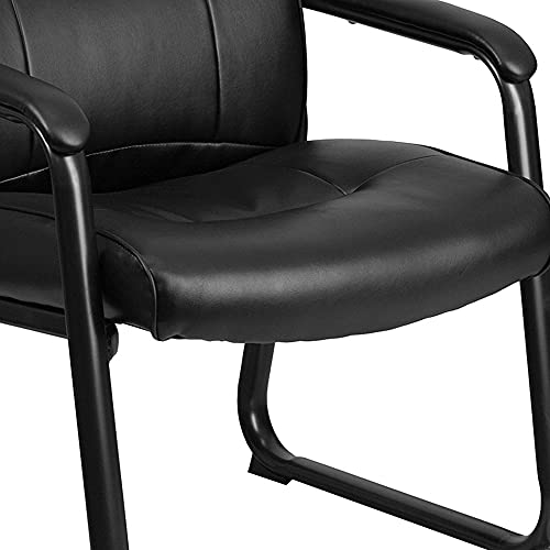 Flash Furniture HERCULES Series Big & Tall Black LeatherSoft Executive Side Reception Chair