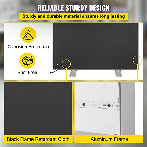 VEVOR LED Poster Frame, 34" x 80" Large Sidewalk Sign, Backlighting LED Light Box with Aluminum Frame & Stable Base, Illuminated Photo Frame for Poster Advertising Display