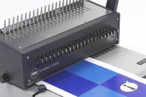 GBC CombBind C250Pro Binding Machine, 20 Sheet Punch, 450 Sheet Binding, A4, Black