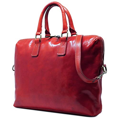 Floto Milano Slim Red Briefcase Attache Lap-top Case