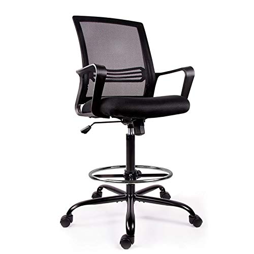 Drafting Chair Tall Office Chair, Ergonomic Mesh Chair with Foot Ring