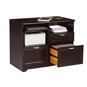 Realspace® Magellan 30"H x 36-5/16"W x 21-1/8"D Tech Station Printer Stand 2.0, Espresso