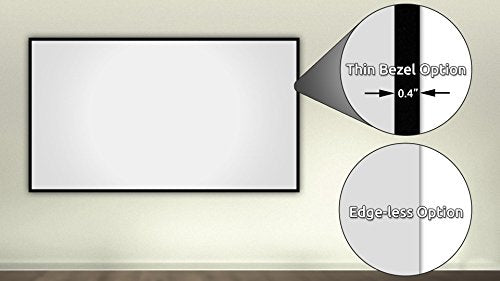 STT-169120-G Silver Ticket Thin Bezel 16:9 Aspect Ratio 4K Ultra HD Ready HDTV (6 Piece Fixed Frame) Projector Screen (16:9, 120", Grey Material)