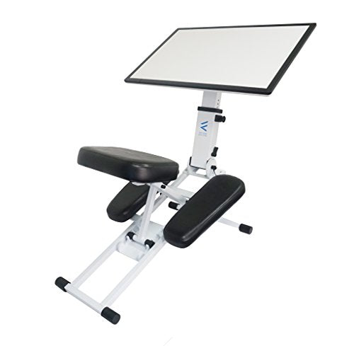 The Edge Desk Ergonomic Kneeling Chair and Desk.  Adjustable and Portable. Encourages Proper Upright Sitting, Reduces Fatigue and Pain