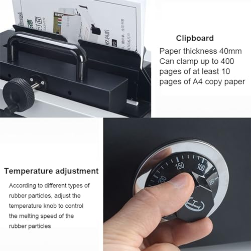 Wireless Glue Book Binding Machine, 1200W Hot Melt Glue, 40mm Thickness, 32cm Binding Length