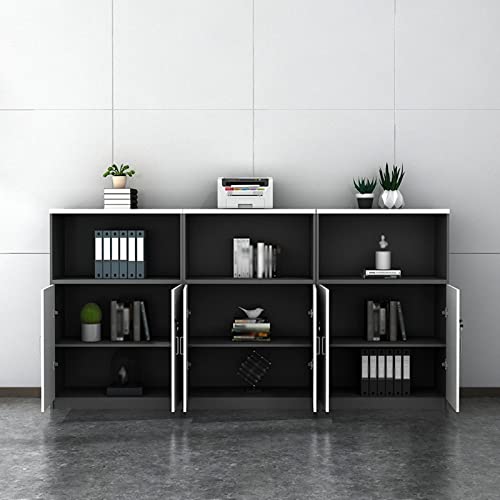 WAOCEO Wood Lateral Filing Cabinet with Door, Printer Stand - White