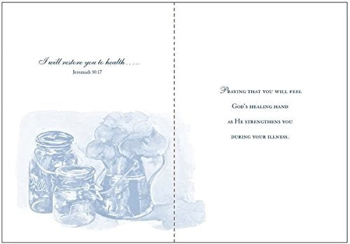 Gracefully Yours 222 Get Well Greeting Cards Featuring Mary Joe Noe, 4 Designs/3 Each with Scripture Message, 6 5/8" x 4 3/4"