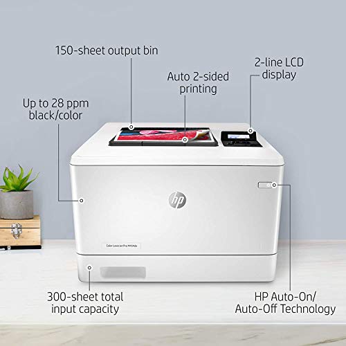 HP Color LaserJet Pro M454dn Printer (W1Y44A) (Renewed)