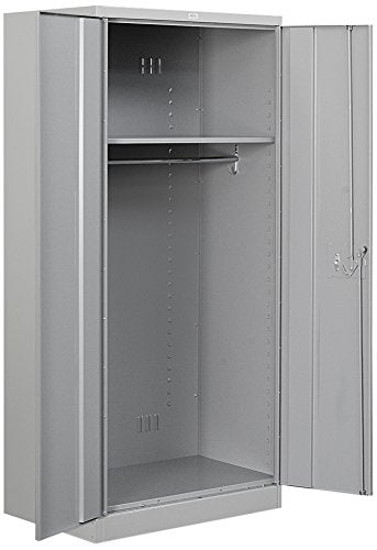 Salsbury Industries 8174GRY-U Wardrobe Heavy Duty Storage Cabinet, Unassembled, Gray