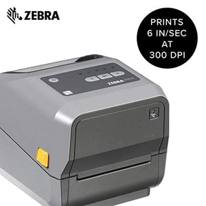Zebra ZD620t Thermal Transfer Printer Plus 4 x 6 in Z-Perform 2000T Labels and Black Wax Ribbon Print Width of 4 in Ethernet, Serial, USB Connectivity