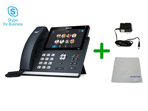 Yealink T48S Skype for Business SIP POE Phone, Power Supply with Microfiber Cloth| Requires VoIP Service | #YEA-T48S-SFB-PS5V2000US