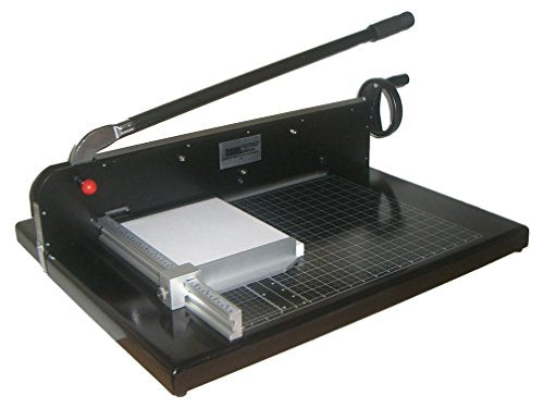 Authentic COME 9770EZ Paper Cutter 19Inch A2 19" Commercial Heavy Duty Guillotine Timmer Stack Paper Cutter 300 Sheets Metal Base Desktop Stack Cutter Trimmer for Home Office New