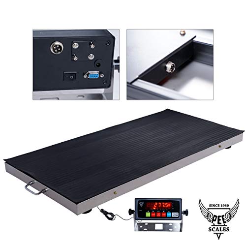 PEC Small Animal Scales 700lb Digital Platform Scale for Pet or Livestock 18X18 Inch