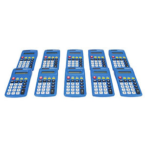 EAI Education CalcPal EAI-80 Basic Solar Calculator, Dual-Power for School, Home or Office: Blue - Bulk Set of 100