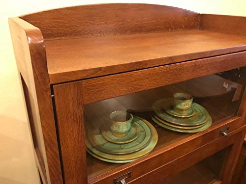 Mission Craftsman Style Quarter Sawn Oak 4 Stack Barrister Bookcase