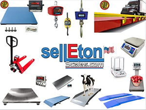 SellEton Industrial Floor Scale with Printer | 5' x 5' NTEP Certified | 5,000 lb Capacity
