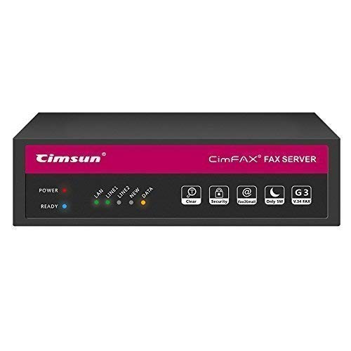CimFAX H5 High Speed 33.6k Fax Server Auto Save FAX as PDF 100 Users Paperless Fax Machine Cost-Effective Fax Modem Fax Via Telephone Line