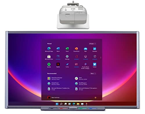 Smart Interactive Whiteboard Bundle with Short Throw Projector - 90 Days Warranty