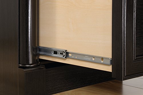 Sauder 420791 Bleeker Street L-Desk, L: 73.25" x W: 31.13" x H: 7.75", Obsidian Oak finish