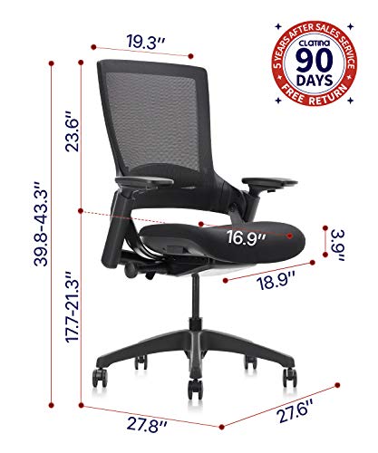 CLATINA Swivel Executive Office Chair with 3D Armrest and Lumbar Support