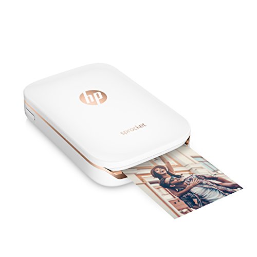 HP Sprocket Portable Photo Printer, X7N07A, Print Social Media Photos on 2x3 Sticky-Backed Paper - White