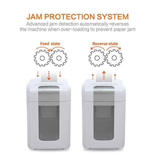 Bonsaii Heavy Duty Paper Shredder, 12-Sheet Cross-Cut with 60 Minutes Continuous Running Time, Quiet Shredders Machine for Office/Home Use, Shreds CD/Credit Card/Staples, White(EverShred Pro 3S16)