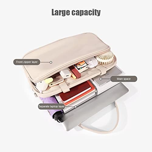 SFFZY Soft PU Leather Women Laptop Bag Portable Notebook Carrying Case Briefcase Fashion Lady Travel Handbag (Color : B)