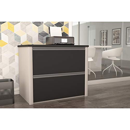 Bestar Connexion 2 Drawer Lateral File Cabinet 30" Slate/Sandstone