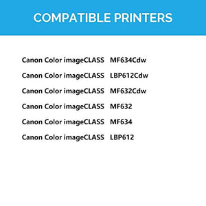 8-Pack Compatible High Yield (Black 1,400 Pages and Colour 1,300 Pages) 045 (CRG-045) Toner Cartridge (2K+2C+2Y+2M) Used for Canon Color imageCLASS MF634Cdw LBP612Cdw Printer