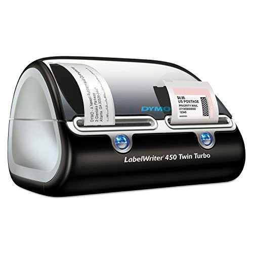 DYMO 1752266 LabelWriter Twin Turbo Printer, 71 Labels/Min, 5 1/2w x 8 2/5d x 7 2/5h