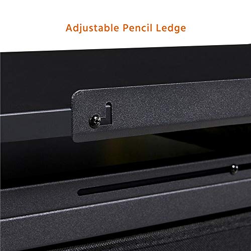 DXXWANG Art Craft Table Adjustable Drafting Drawing Table Writing Desk Tiltable w/Stool (Color : Black)