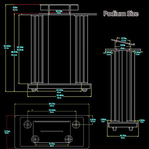None Podium Stand, Transparent Lectern Stand Up Desk for School, Church, and Events